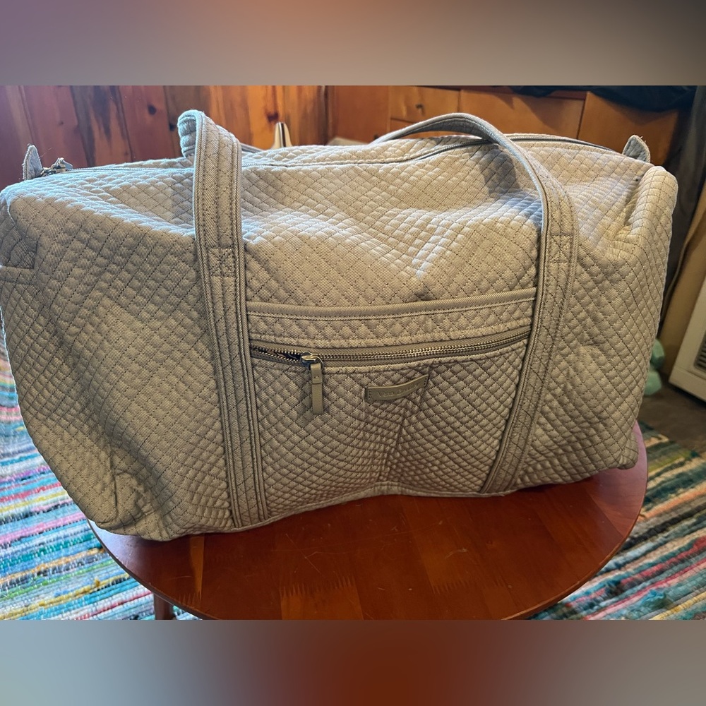 Quilted Gray Vera Bradley weekender Bag NWOT